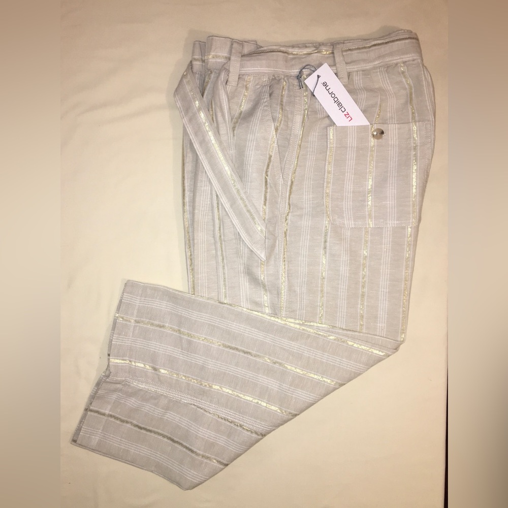 Liz Claiborne Linen Capri Pants(S)